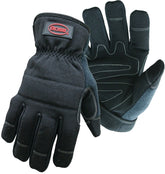 Boss 5207L Utility Gloves, L, Wing Thumb, Fleece, Black
